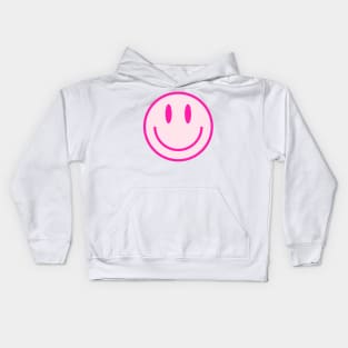 Smiley Face Pink Kids Hoodie